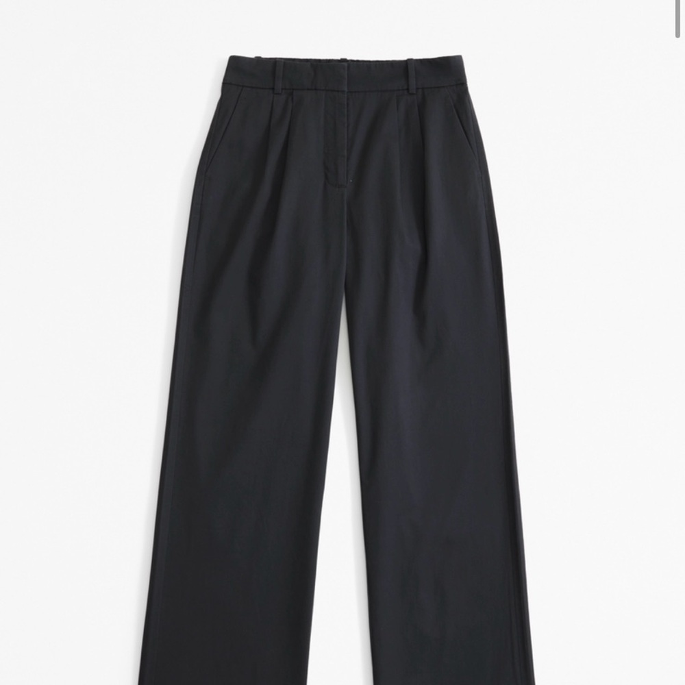 Abercrombie & Fitch dark grey tailored twill pant